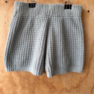 Sincerely Jules Mint Waffle Knit Short Green